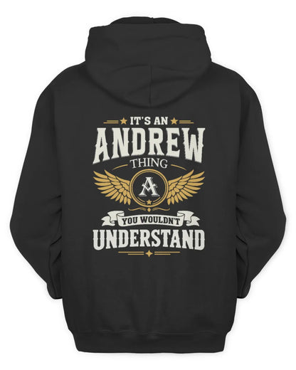 ANDREW KT06-M008 It’s a [NAME] Thing – You Wouldn’t Understand | Personalized Vintage T-Shirt - Unisex Hoodie - Black