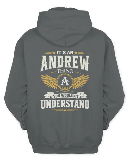ANDREW KT06-M008 It’s a [NAME] Thing – You Wouldn’t Understand | Personalized Vintage T-Shirt - Unisex Hoodie - Charcoal