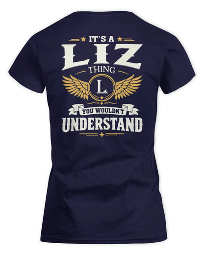 LIZ KT06-M008 It’s a [NAME] Thing – You Wouldn’t Understand | Personalized Vintage T-Shirt - Women's Standard T-Shirt - Navy