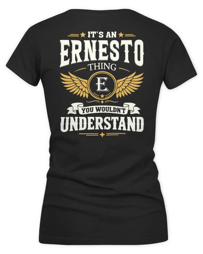 ERNESTO KT06-M008 It’s a [NAME] Thing – You Wouldn’t Understand | Personalized Vintage T-Shirt - Women's V-Neck T-Shirt - Black