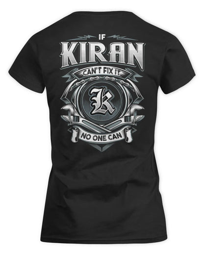 KIRAN AP81-K4-626 - Personalized Ahmed Quote Apparel “If Ahmed Can't Fix It, No One Can” - Women's Standard T-Shirt - Black