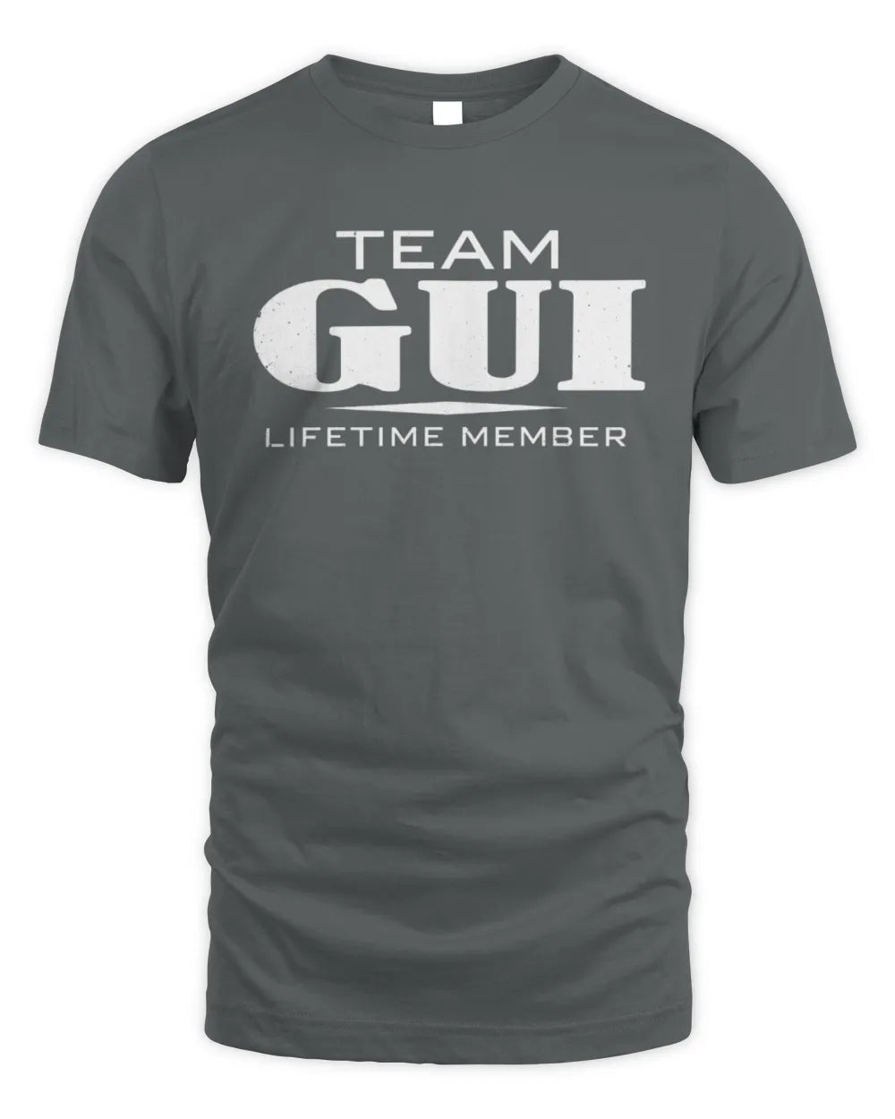 GUI BL62-K4-128 - Personalized “Team NAME Lifetime Member” - Unisex Standard T-Shirt - Charcoal