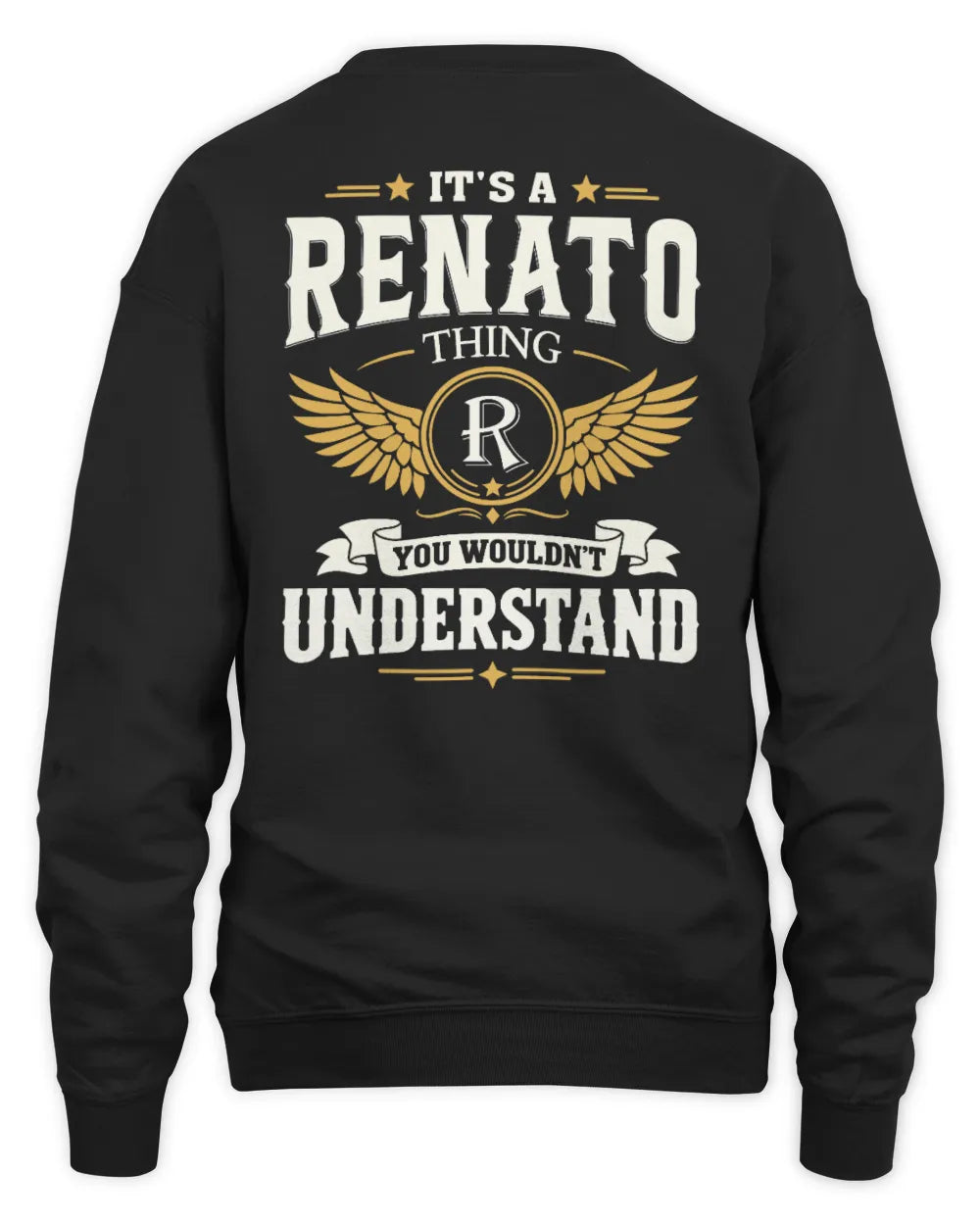 RENATO KT06-M008 It’s a [NAME] Thing – You Wouldn’t Understand | Personalized Vintage T-Shirt - Unisex Sweatshirt - Black
