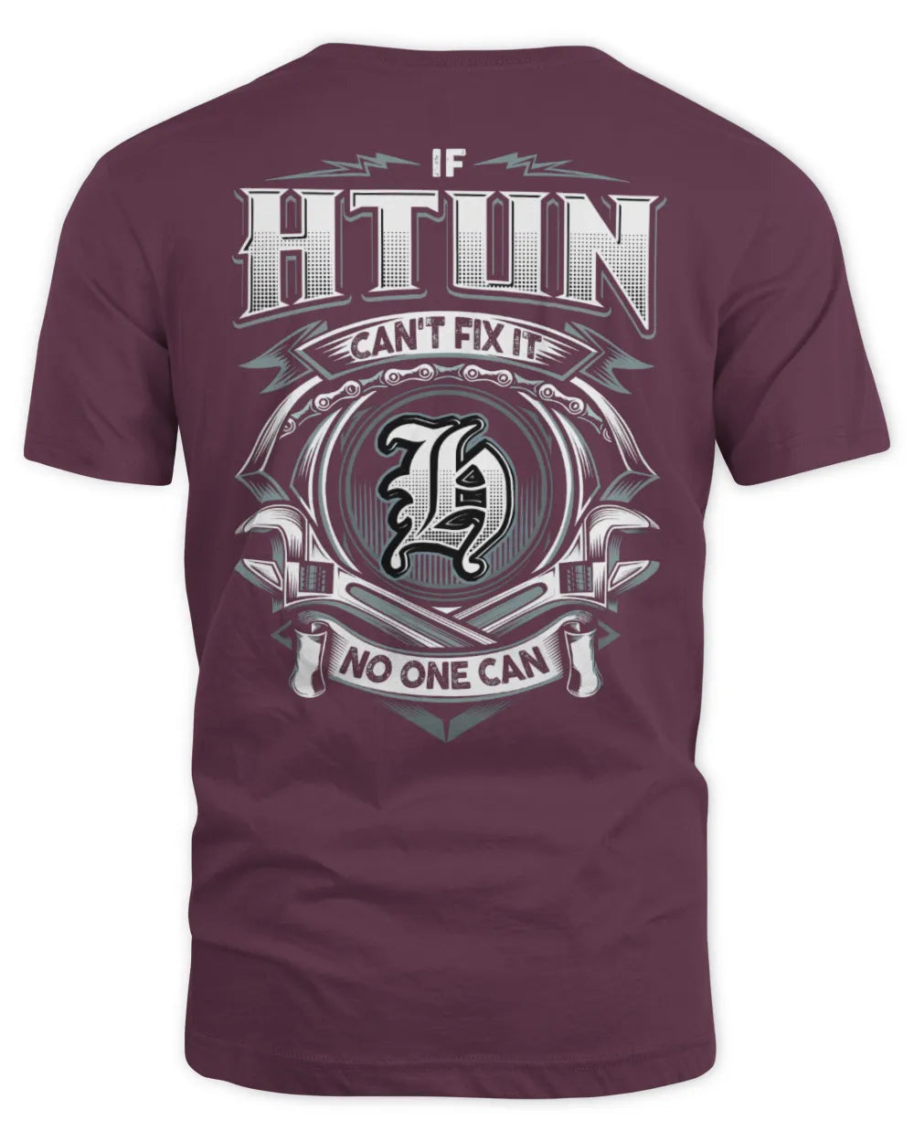HTUN AP81-K4-626 - Personalized Ahmed Quote Apparel “If Ahmed Can't Fix It, No One Can” - Unisex Standard T-Shirt - Maroon