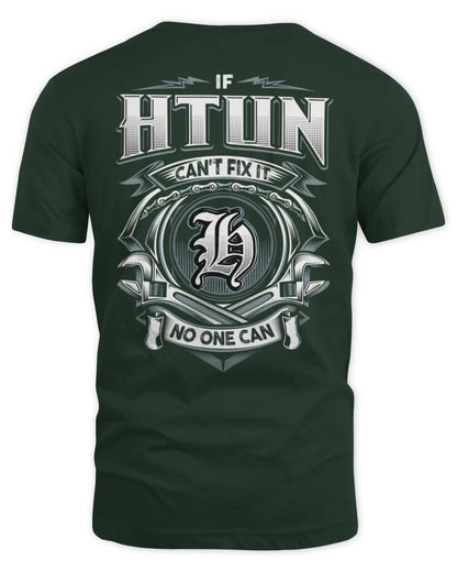 HTUN AP81-K4-626 - Personalized Ahmed Quote Apparel “If Ahmed Can't Fix It, No One Can” - Unisex Standard T-Shirt - Forest Green
