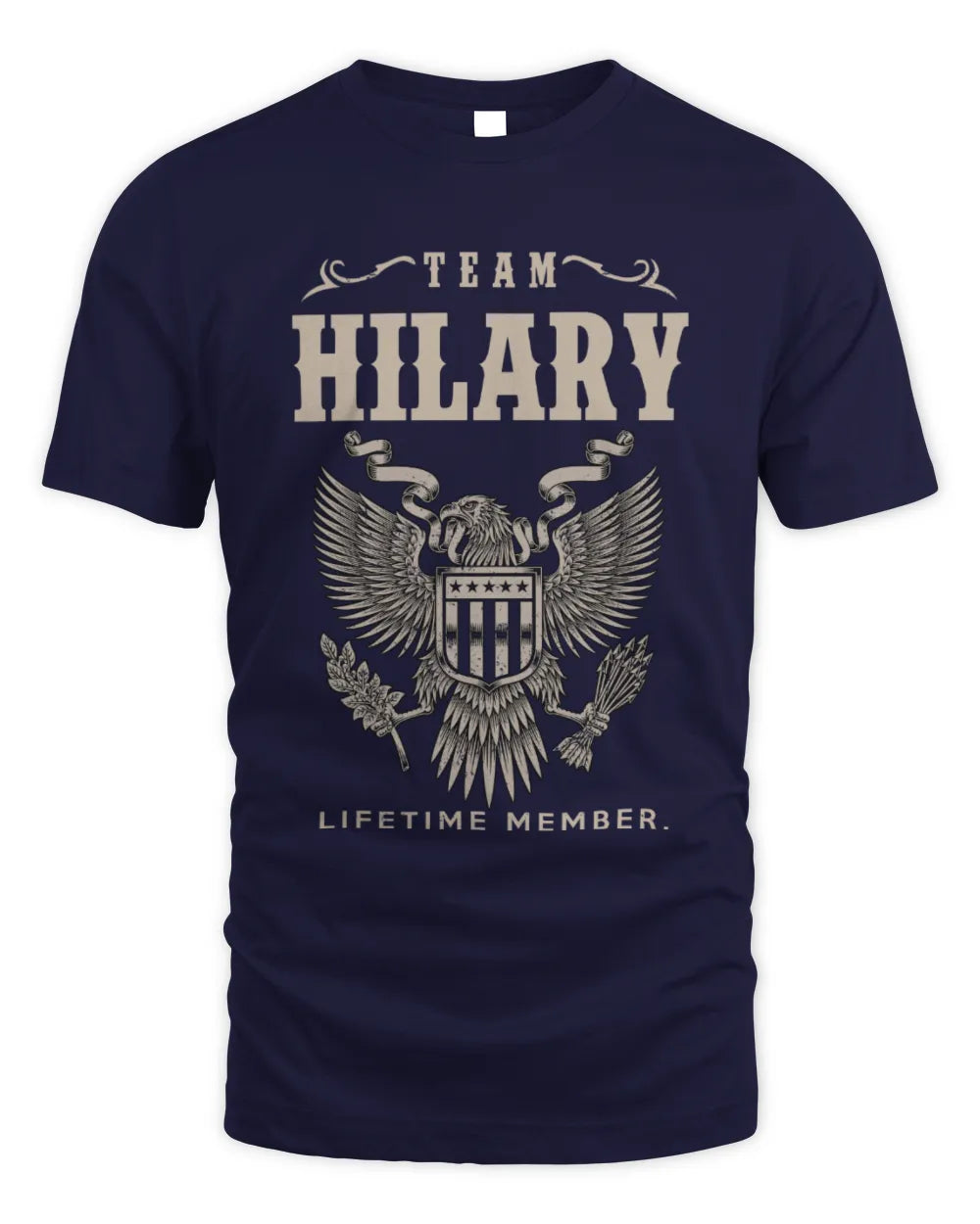 HILARY TP06-K82 – Personalized Classic Style Apparel “Team NAME Lifetime Member” - Unisex Standard T-Shirt - Navy