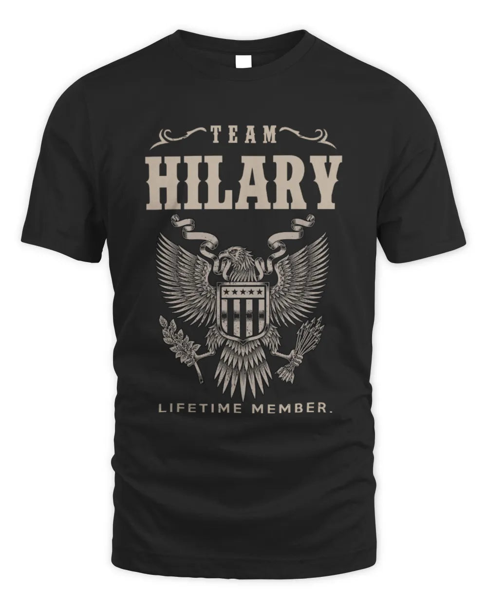 HILARY TP06-K82 – Personalized Classic Style Apparel “Team NAME Lifetime Member” - Unisex Standard T-Shirt - Black