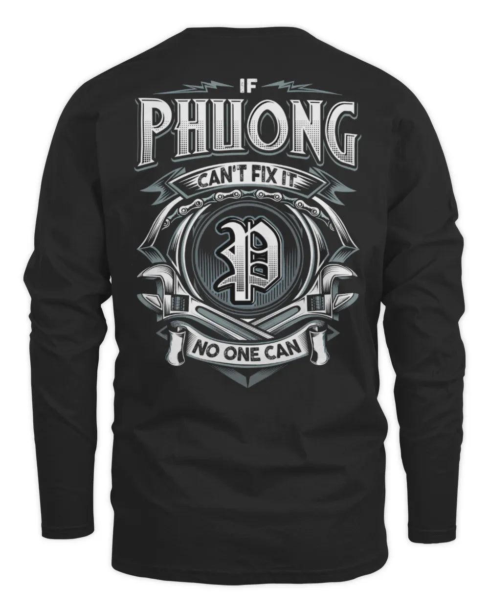 PHUONG AP81-K4-626 - Personalized Ahmed Quote Apparel “If Ahmed Can't Fix It, No One Can” - Men's Long Sleeved T-Shirt - Black