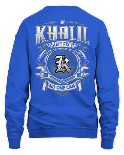 KHALIL AP81-K4-626 - Personalized Ahmed Quote Apparel “If Ahmed Can't Fix It, No One Can” - Unisex Sweatshirt - Royal