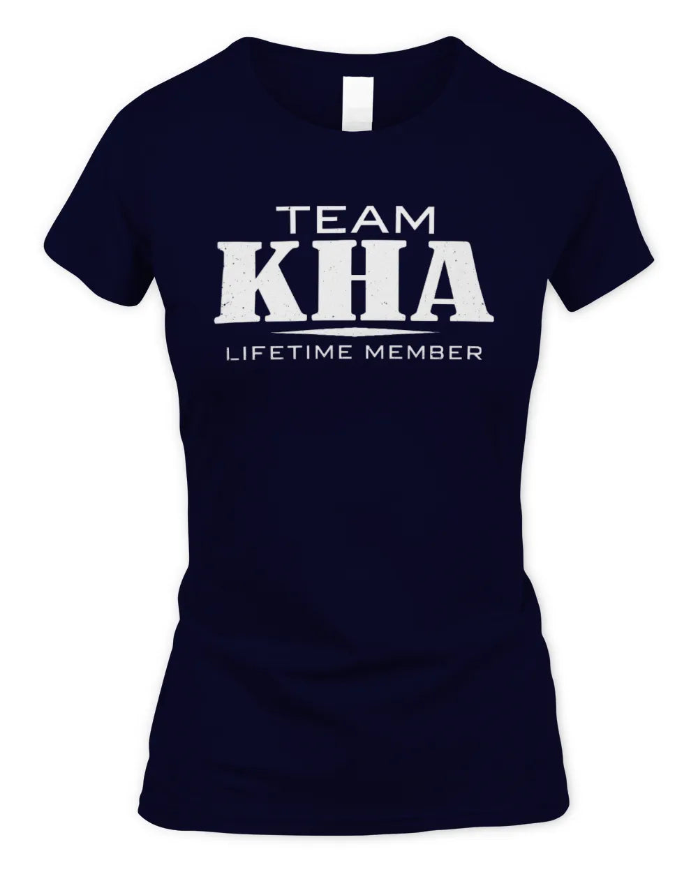 KHA BL62-K4-128 - Personalized “Team NAME Lifetime Member” - Women's Standard T-Shirt - Navy