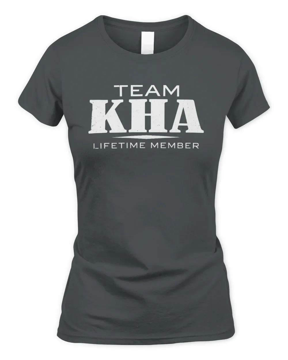 KHA BL62-K4-128 - Personalized “Team NAME Lifetime Member” - Women's Standard T-Shirt - Charcoal