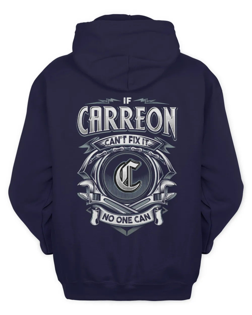 CARREON AP81-K4-626 - Personalized Ahmed Quote Apparel “If Ahmed Can't Fix It, No One Can” - Unisex Hoodie - Navy