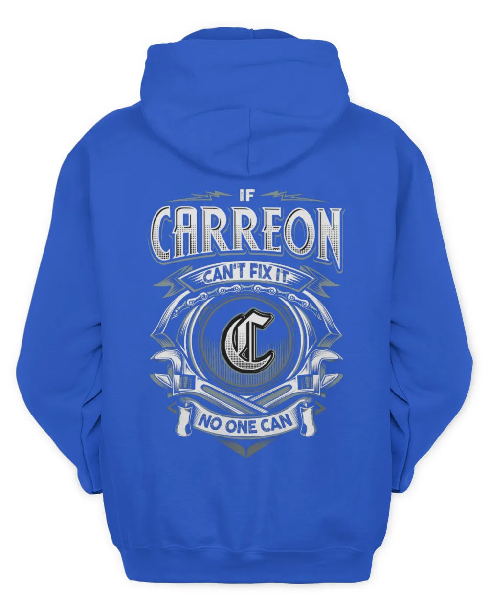 CARREON AP81-K4-626 - Personalized Ahmed Quote Apparel “If Ahmed Can't Fix It, No One Can” - Unisex Hoodie - Royal