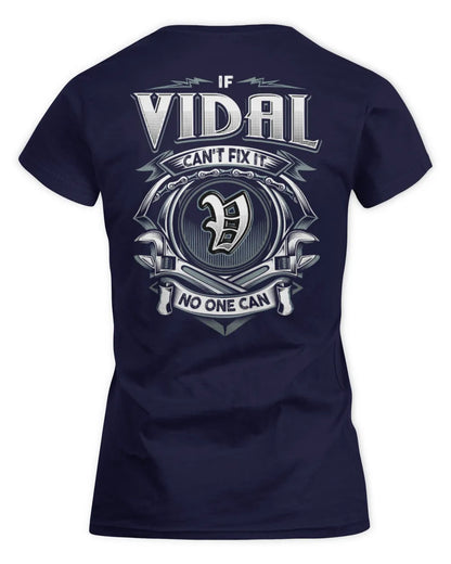 VIDAL AP81-K4-626 - Personalized Ahmed Quote Apparel “If Ahmed Can't Fix It, No One Can” - Women's Standard T-Shirt - Navy