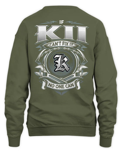 KII AP81-K4-626 - Personalized Ahmed Quote Apparel “If Ahmed Can't Fix It, No One Can” - Unisex Sweatshirt - Military Green