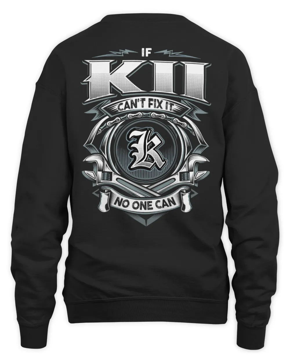 KII AP81-K4-626 - Personalized Ahmed Quote Apparel “If Ahmed Can't Fix It, No One Can” - Unisex Sweatshirt - Black