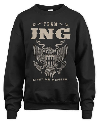 JNG TP06-K82 – Personalized Classic Style Apparel “Team NAME Lifetime Member” - Unisex Sweatshirt - Black