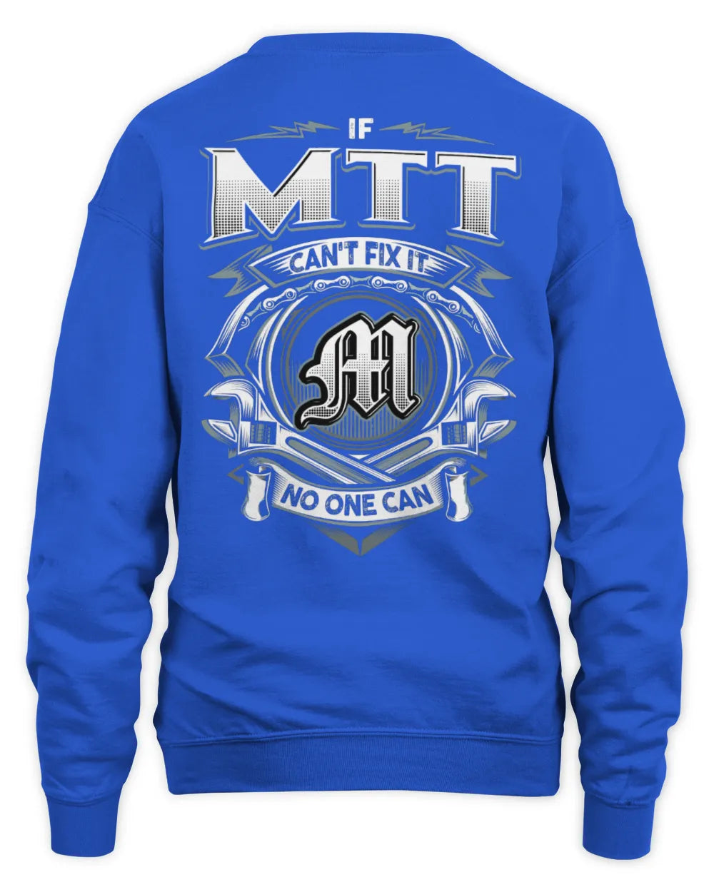 MTT AP81-K4-626 - Personalized Ahmed Quote Apparel “If Ahmed Can't Fix It, No One Can” - Unisex Sweatshirt - Royal