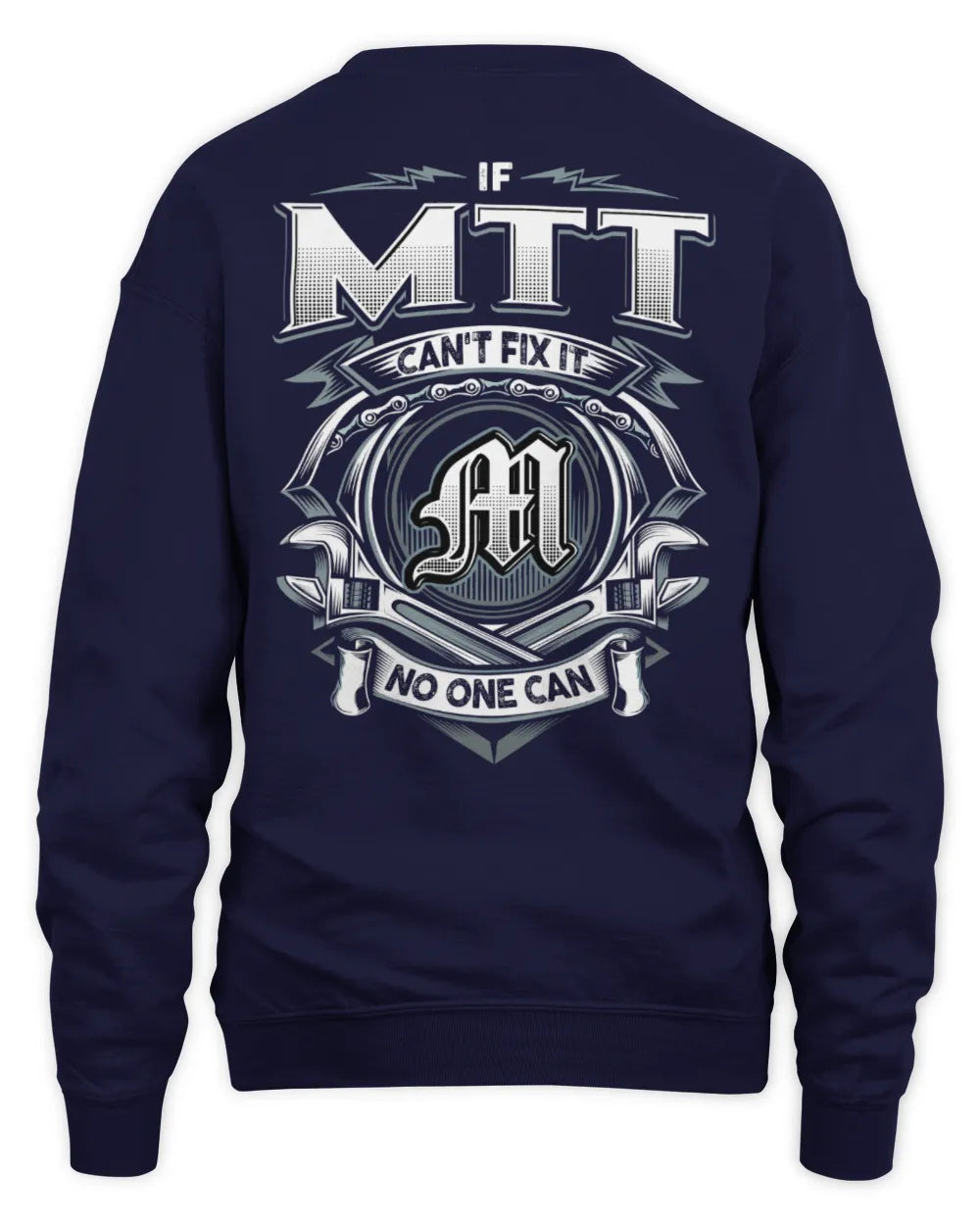MTT AP81-K4-626 - Personalized Ahmed Quote Apparel “If Ahmed Can't Fix It, No One Can” - Unisex Sweatshirt - Navy