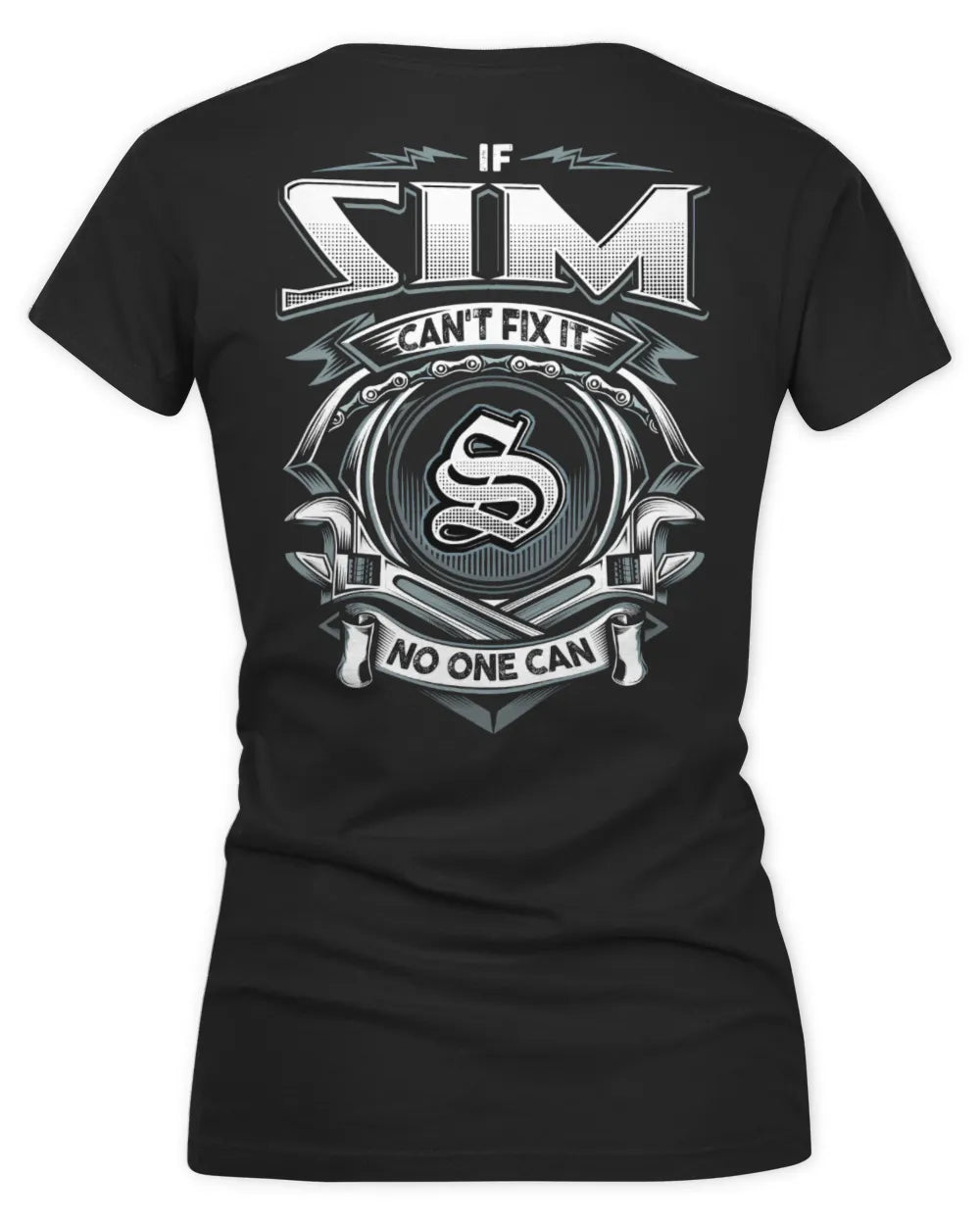 SIM AP81-K4-626 - Personalized Ahmed Quote Apparel “If Ahmed Can't Fix It, No One Can” - Women's V-Neck T-Shirt - Black