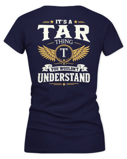 TAR KT06-M008 It’s a [NAME] Thing – You Wouldn’t Understand | Personalized Vintage T-Shirt - Women's V-Neck T-Shirt - Navy