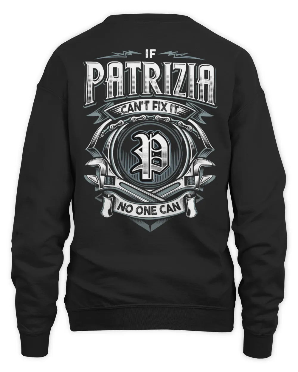 PATRIZIA AP81-K4-626 - Personalized Ahmed Quote Apparel “If Ahmed Can't Fix It, No One Can” - Unisex Sweatshirt - Black