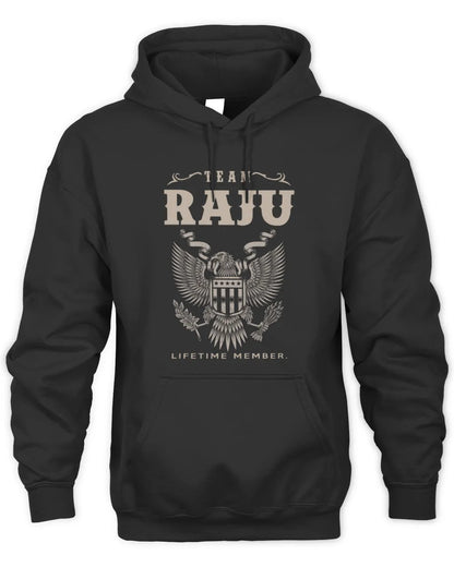 RAJU TP06-K82 – Personalized Classic Style Apparel “Team NAME Lifetime Member” - Unisex Hoodie - Black