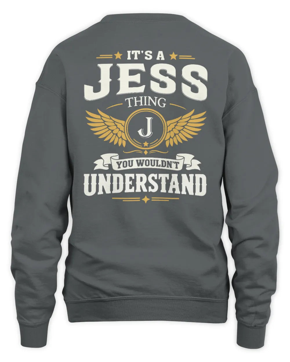 JESS KT06-M008 It’s a [NAME] Thing – You Wouldn’t Understand | Personalized Vintage T-Shirt - Unisex Sweatshirt - Charcoal