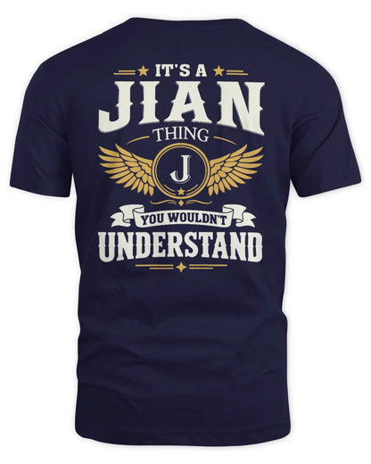 JIAN KT06-M008 It’s a [NAME] Thing – You Wouldn’t Understand | Personalized Vintage T-Shirt - Unisex Standard T-Shirt - Navy