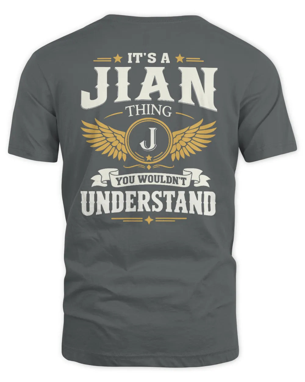 JIAN KT06-M008 It’s a [NAME] Thing – You Wouldn’t Understand | Personalized Vintage T-Shirt - Unisex Standard T-Shirt - Charcoal