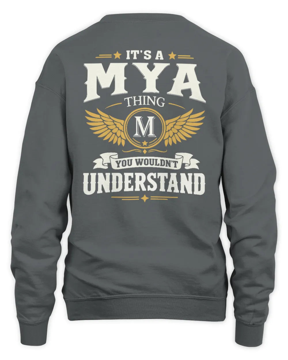 MYA KT06-M008 It’s a [NAME] Thing – You Wouldn’t Understand | Personalized Vintage T-Shirt - Unisex Sweatshirt - Charcoal