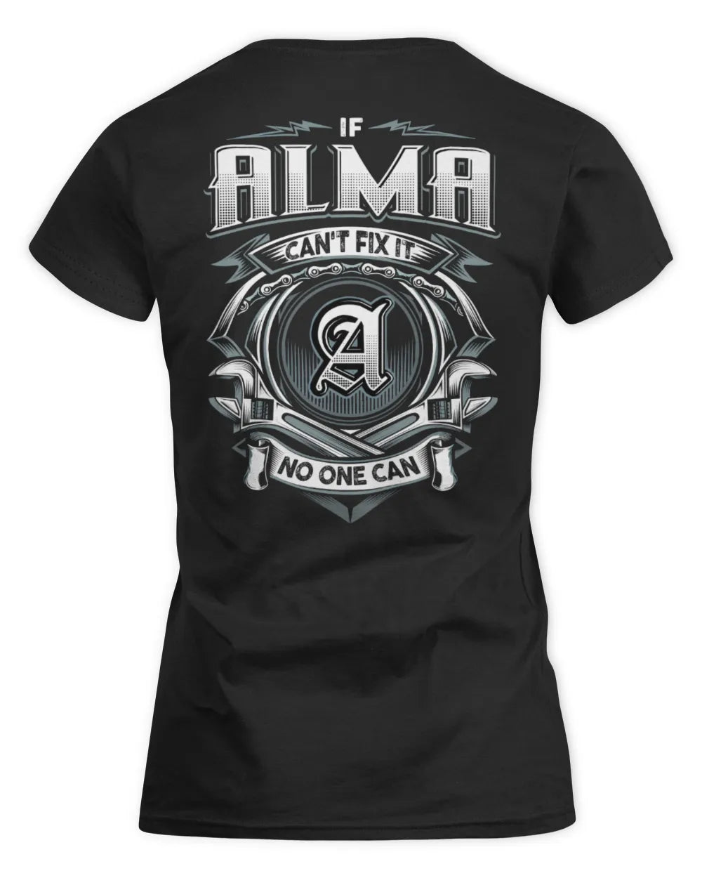 ALMA AP81-K4-626 - Personalized Ahmed Quote Apparel “If Ahmed Can't Fix It, No One Can” - Women's Standard T-Shirt - Black