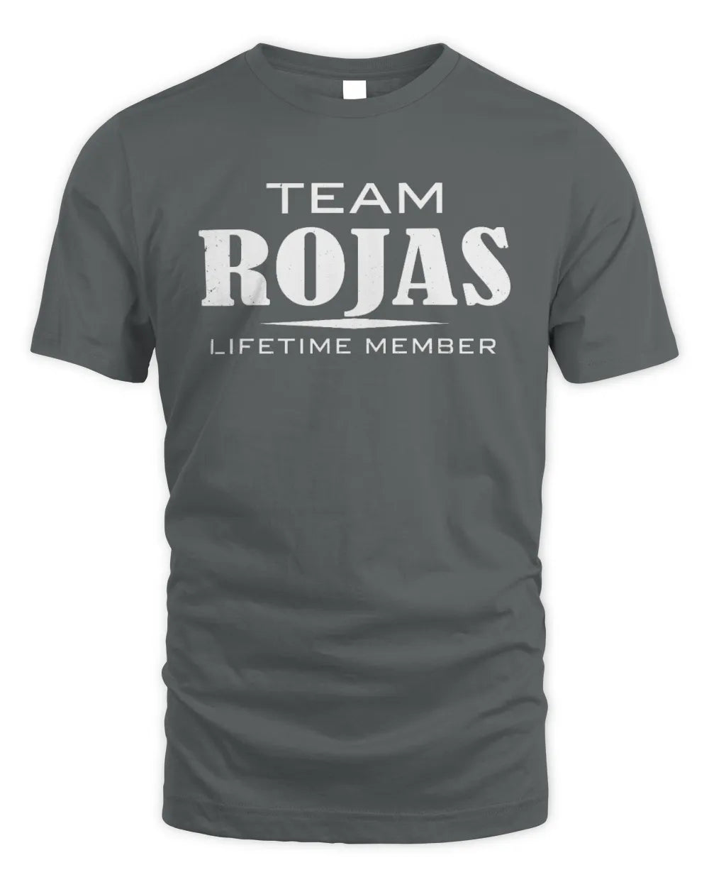 ROJAS BL62-K4-128 - Personalized “Team NAME Lifetime Member” - Unisex Standard T-Shirt - Charcoal