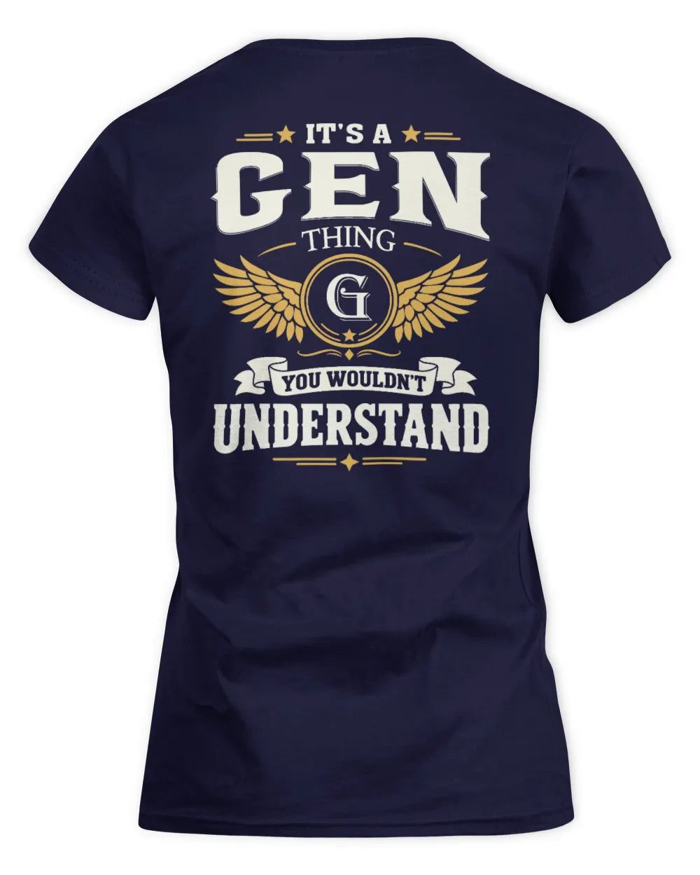 GEN KT06-M008 It’s a [NAME] Thing – You Wouldn’t Understand | Personalized Vintage T-Shirt - Women's Standard T-Shirt - Navy
