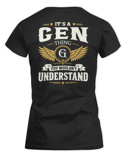 GEN KT06-M008 It’s a [NAME] Thing – You Wouldn’t Understand | Personalized Vintage T-Shirt - Women's Standard T-Shirt - Black