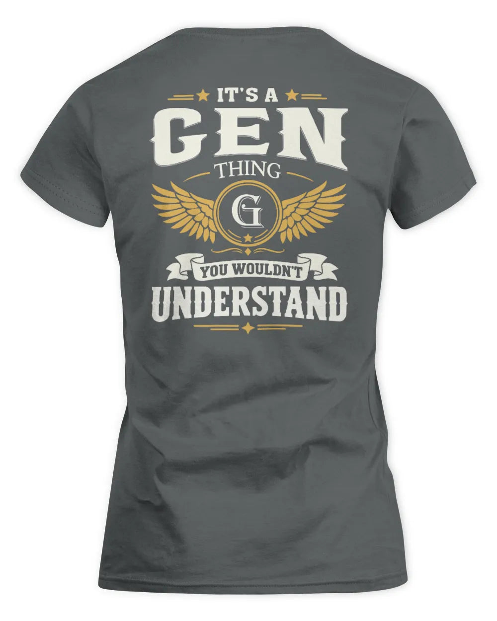 GEN KT06-M008 It’s a [NAME] Thing – You Wouldn’t Understand | Personalized Vintage T-Shirt - Women's Standard T-Shirt - Charcoal