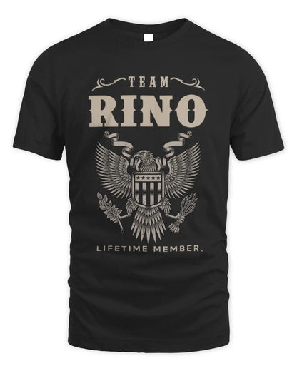 RINO TP06-K82 – Personalized Classic Style Apparel “Team NAME Lifetime Member” - Unisex Standard T-Shirt - Black