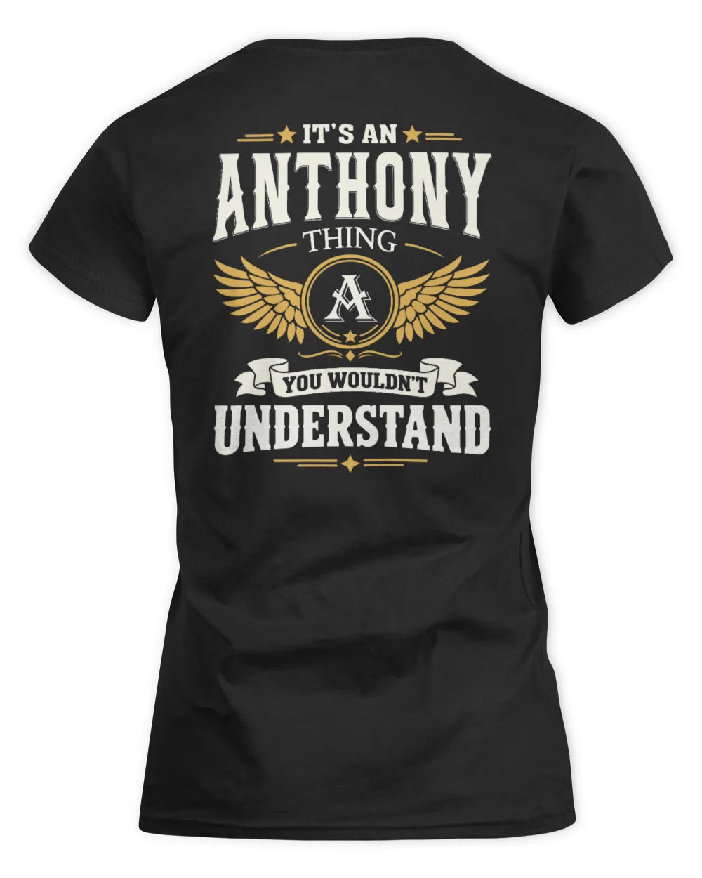 ANTHONY KT06-M008 It’s a [NAME] Thing – You Wouldn’t Understand | Personalized Vintage T-Shirt - Women's Standard T-Shirt - Black