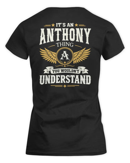 ANTHONY KT06-M008 It’s a [NAME] Thing – You Wouldn’t Understand | Personalized Vintage T-Shirt - Women's Standard T-Shirt - Black