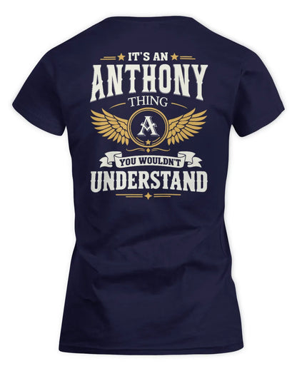 ANTHONY KT06-M008 It’s a [NAME] Thing – You Wouldn’t Understand | Personalized Vintage T-Shirt - Women's Standard T-Shirt - Navy