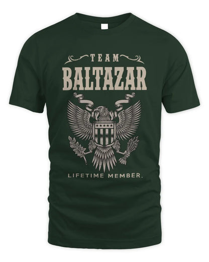 BALTAZAR TP06-K82 – Personalized Classic Style Apparel “Team NAME Lifetime Member” - Unisex Standard T-Shirt - Forest Green