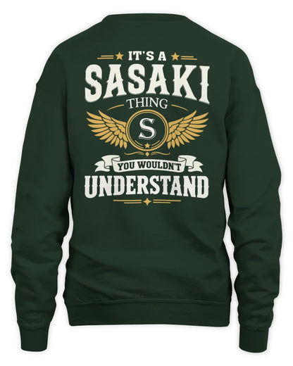 SASAKI KT06-M008 It’s a [NAME] Thing – You Wouldn’t Understand | Personalized Vintage T-Shirt - Unisex Sweatshirt - Forest Green