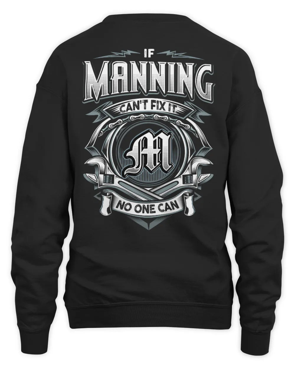 MANNING AP81-K4-626 - Personalized Ahmed Quote Apparel “If Ahmed Can't Fix It, No One Can” - Unisex Sweatshirt - Black
