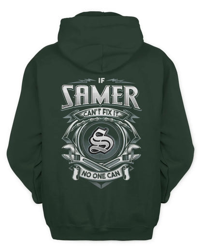 SAMER AP81-K4-626 - Personalized Ahmed Quote Apparel “If Ahmed Can't Fix It, No One Can” - Unisex Hoodie - Forest Green