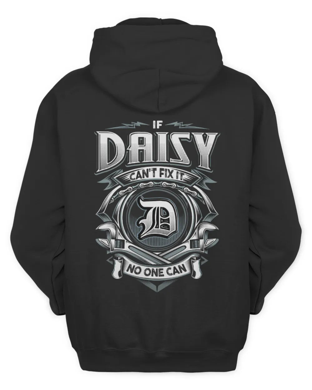 DAISY AP81-K4-626 - Personalized Ahmed Quote Apparel “If Ahmed Can't Fix It, No One Can” - Unisex Hoodie - Black