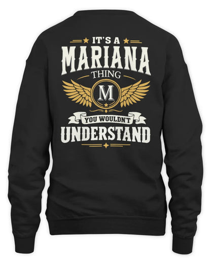 MARIANA KT06-M008 It’s a [NAME] Thing – You Wouldn’t Understand | Personalized Vintage T-Shirt - Unisex Sweatshirt - Black