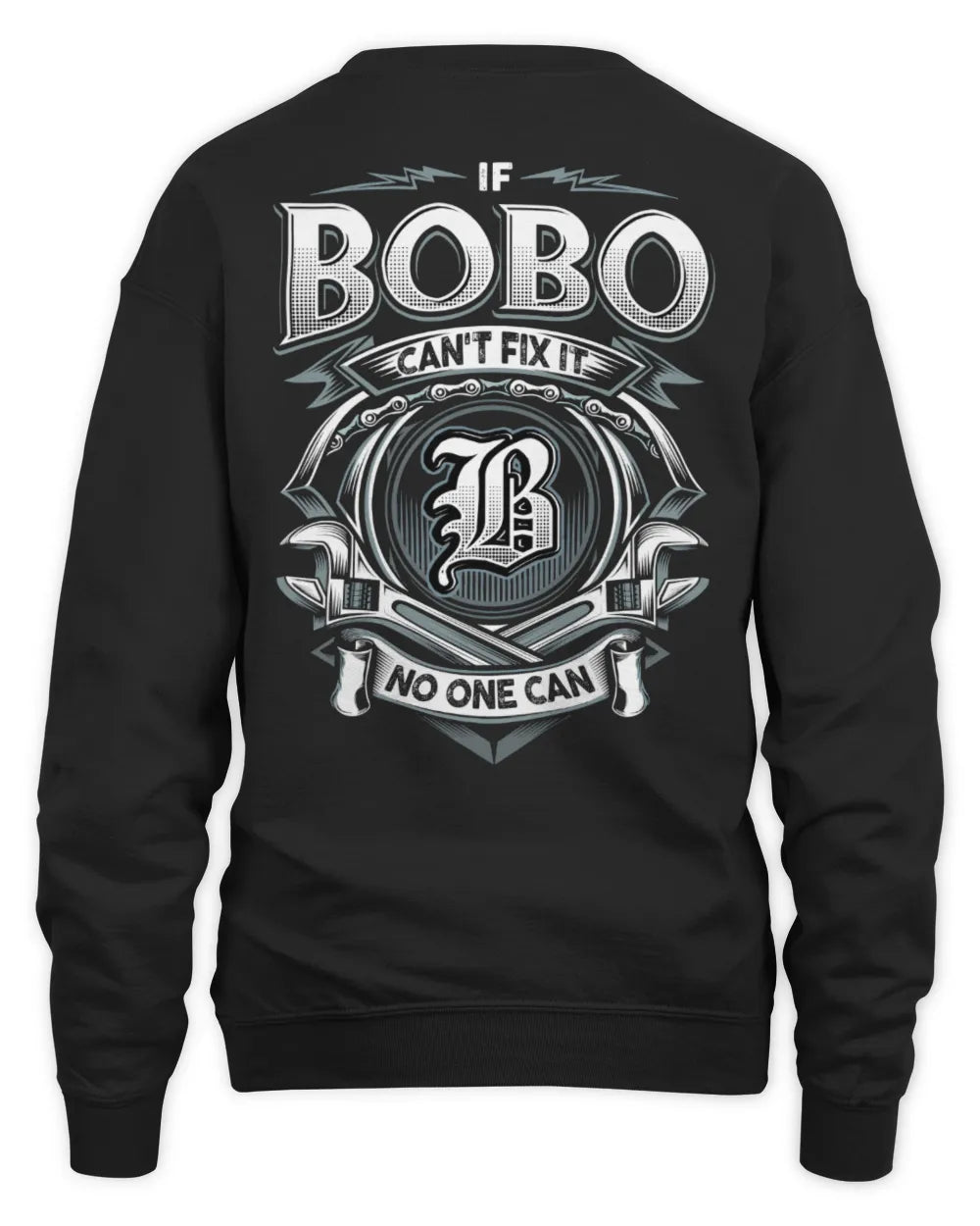 BOBO AP81-K4-626 - Personalized Ahmed Quote Apparel “If Ahmed Can't Fix It, No One Can” - Unisex Sweatshirt - Black