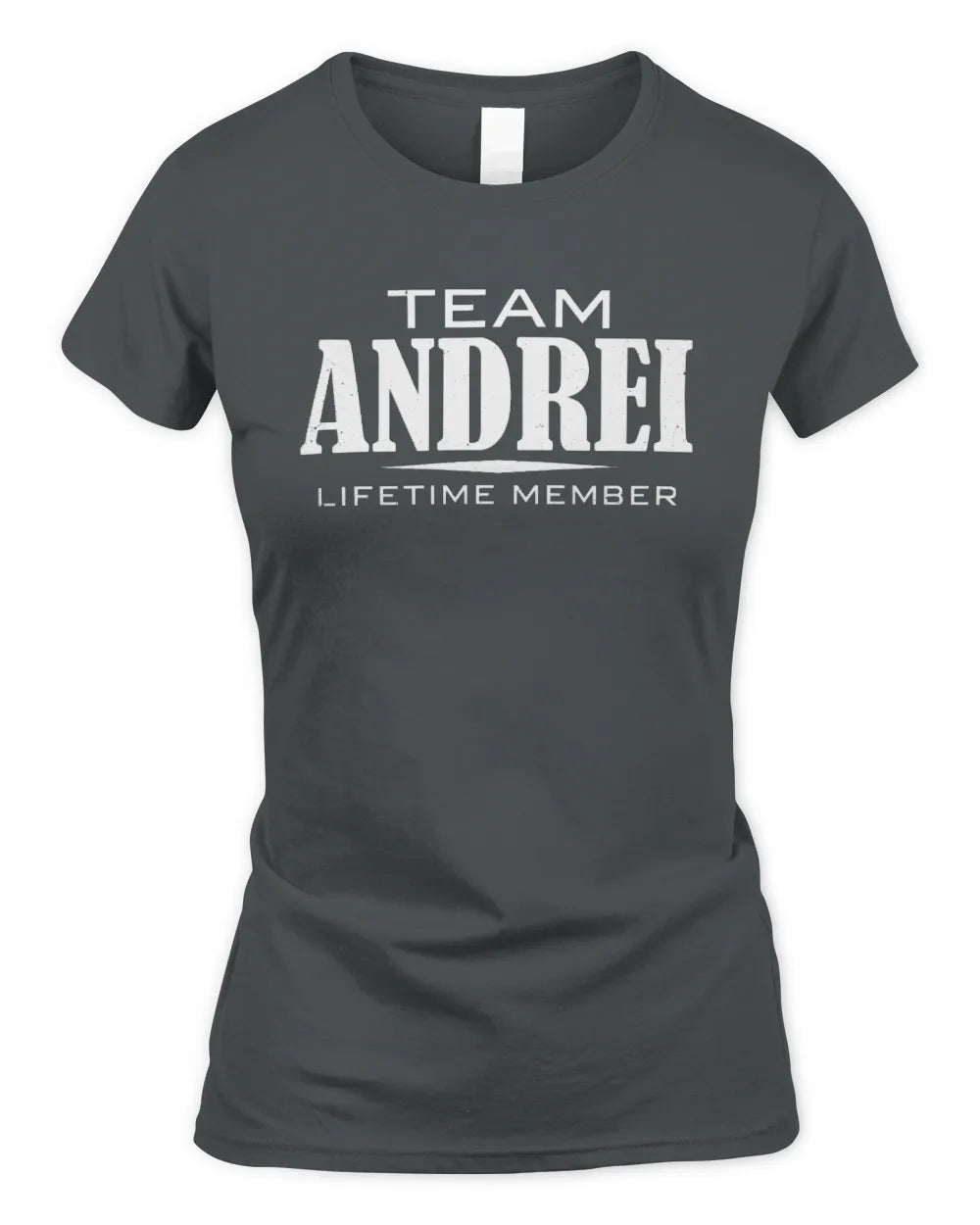 ANDREI BL62-K4-128 - Personalized “Team NAME Lifetime Member” - Women's Standard T-Shirt - Charcoal