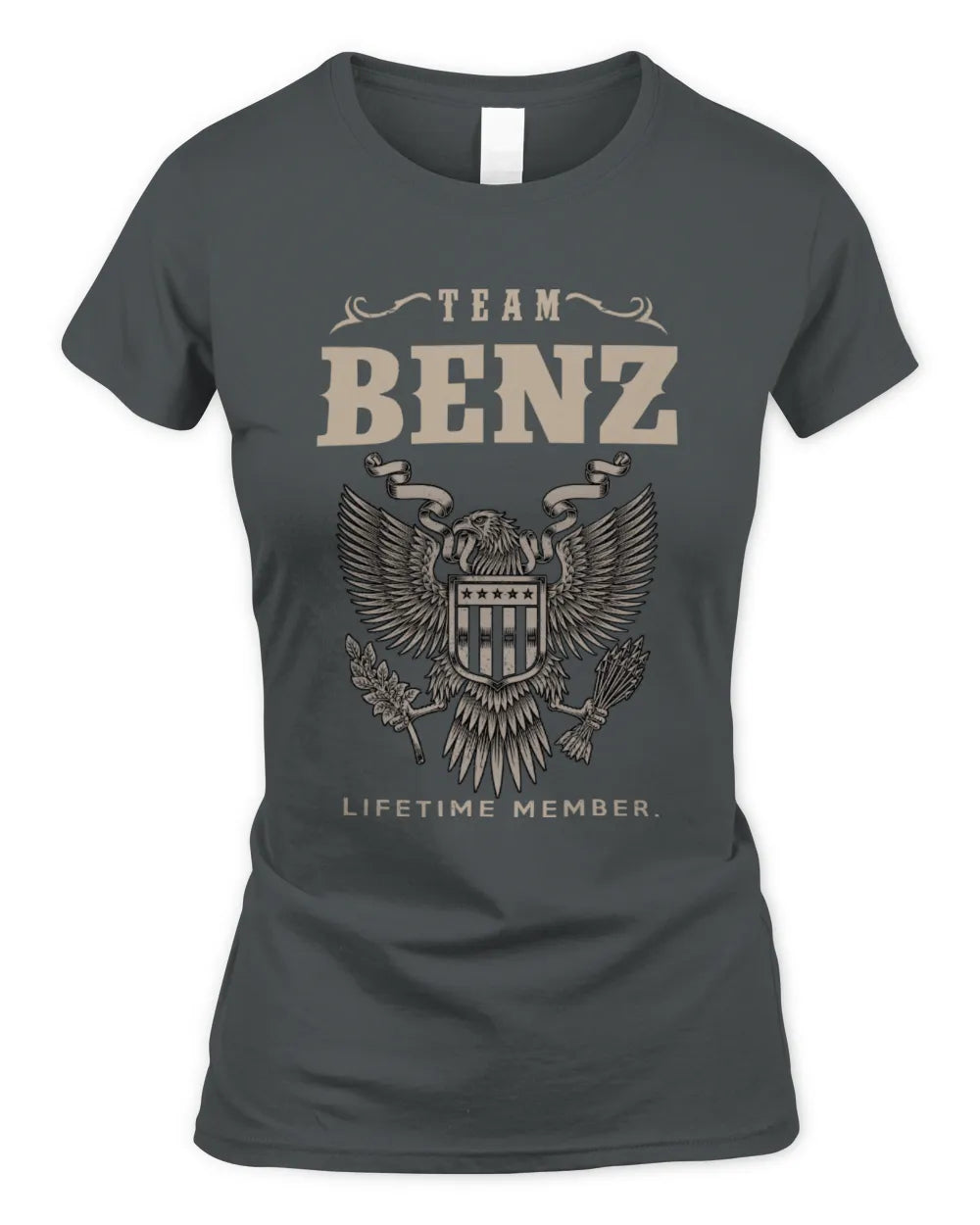 BENZ TP06-K82 – Personalized Classic Style Apparel “Team NAME Lifetime Member” - Women's Standard T-Shirt - Charcoal
