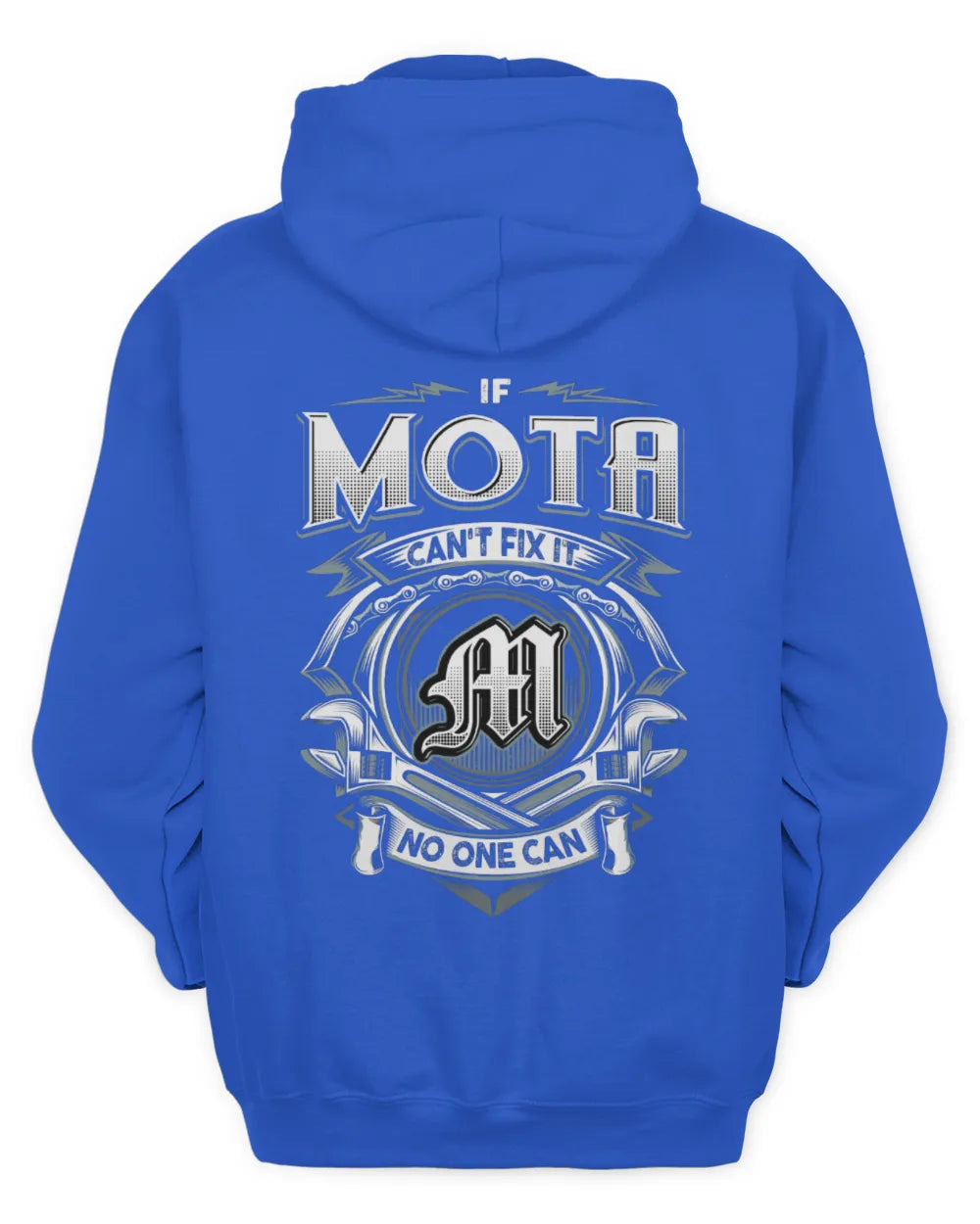MOTA AP81-K4-626 - Personalized Ahmed Quote Apparel “If Ahmed Can't Fix It, No One Can” - Unisex Hoodie - Royal